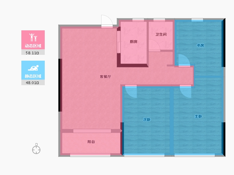 山东省-潍坊市-翔凯文华未来之光-95.50-户型库-动静分区