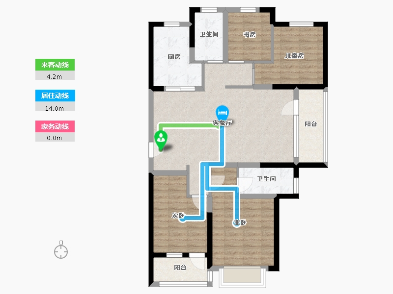 山东省-青岛市-世茂锦域-92.47-户型库-动静线