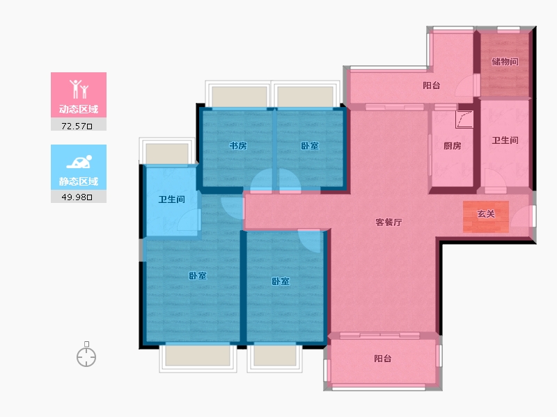 广东省-惠州市-合生上观国际-108.38-户型库-动静分区