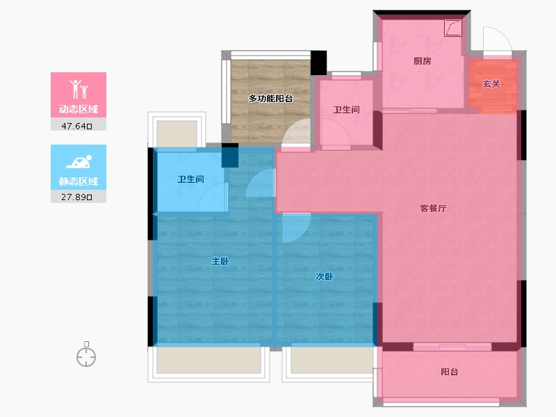 广东省-清远市-鼎峰尚境-72.49-户型库-动静分区