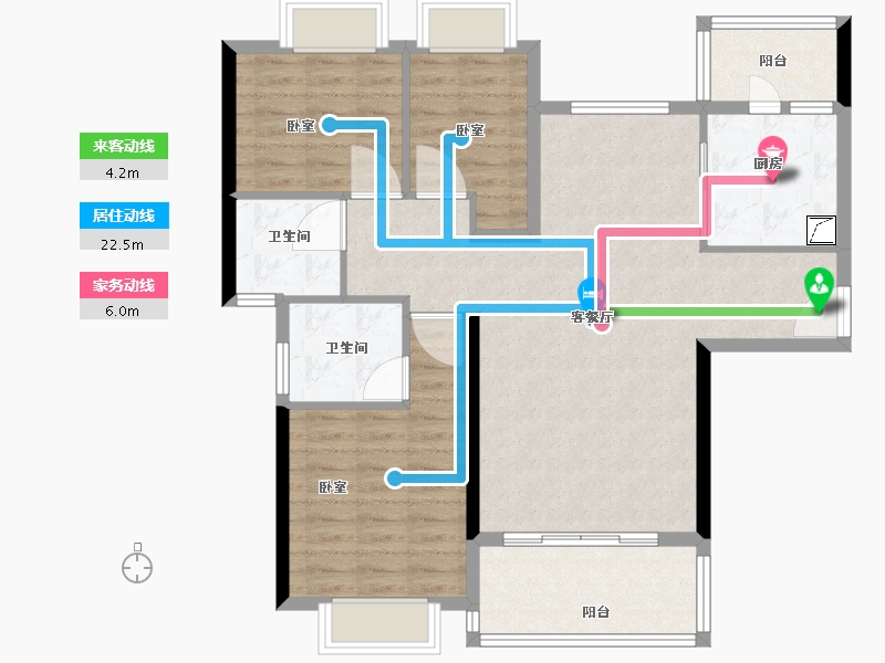 广东省-河源市-河源恒大雅苑-95.01-户型库-动静线