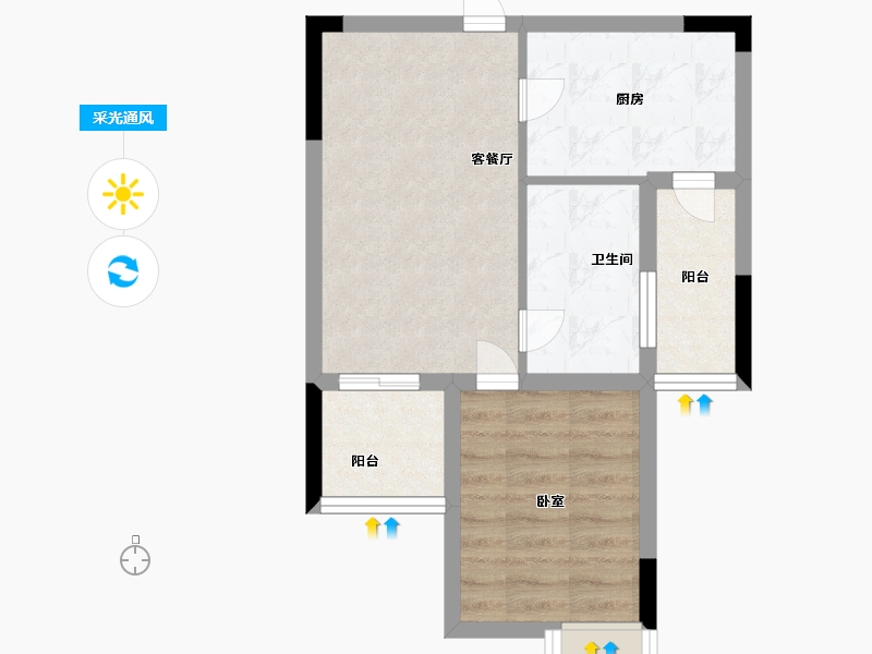 江西省-抚州市-才子巷-44.57-户型库-采光通风