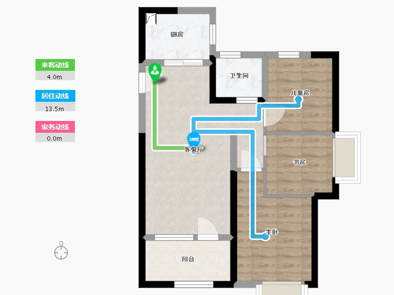 山东省-青岛市-世茂锦域-58.75-户型库-动静线