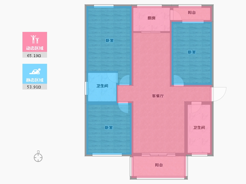 湖北省-孝感市-丹阳古镇-106.32-户型库-动静分区