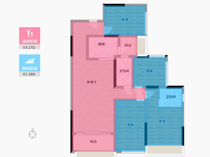 湖南省-郴州市-隆昇花园-98.00-户型库-动静分区