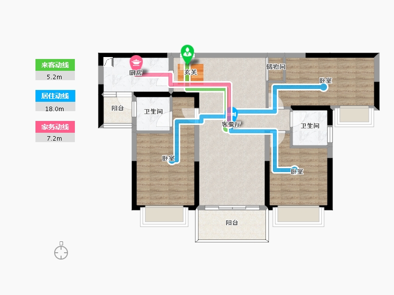 广东省-惠州市-合生上观国际-86.09-户型库-动静线