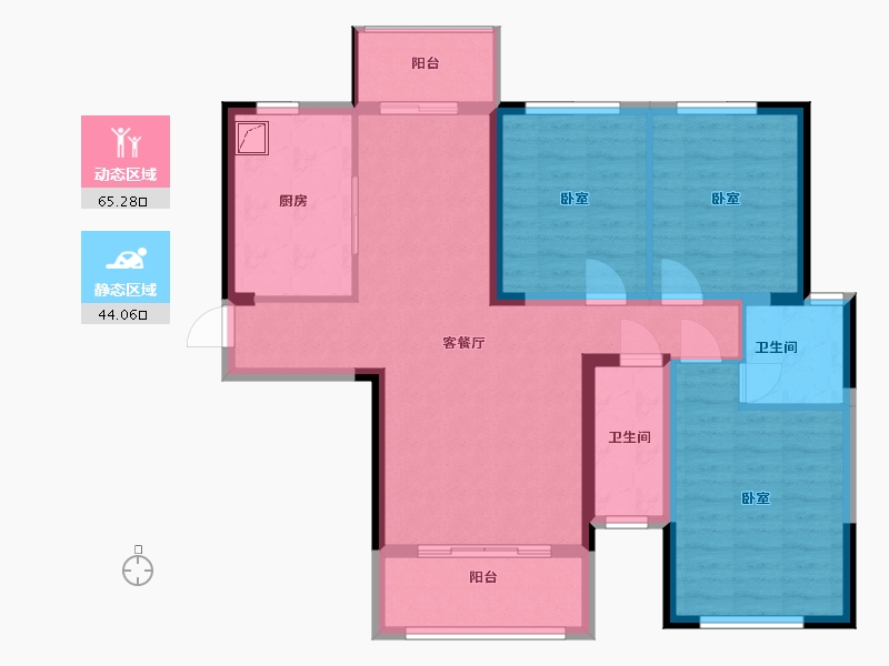 湖南省-长沙市-善化国际-97.59-户型库-动静分区