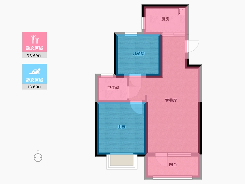 山东省-青岛市-世茂锦域-49.81-户型库-动静分区