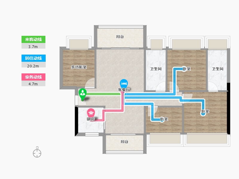 广东省-深圳市-碧桂园南站新城-87.77-户型库-动静线