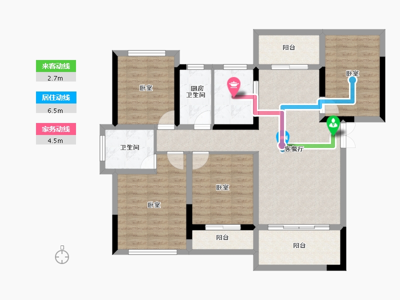 湖南省-衡阳市-鸿运府-98.00-户型库-动静线