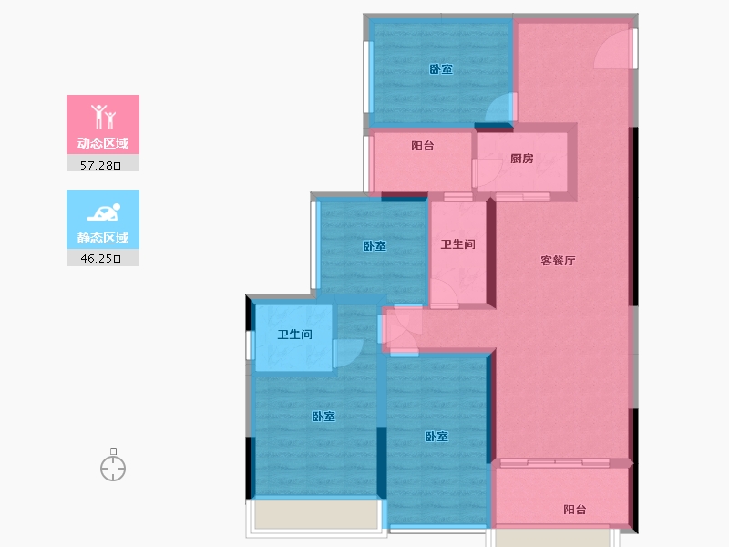 湖南省-郴州市-隆昇花园-91.00-户型库-动静分区