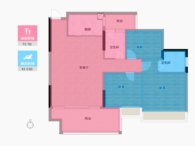 湖南省-郴州市-华一美达家园-105.10-户型库-动静分区