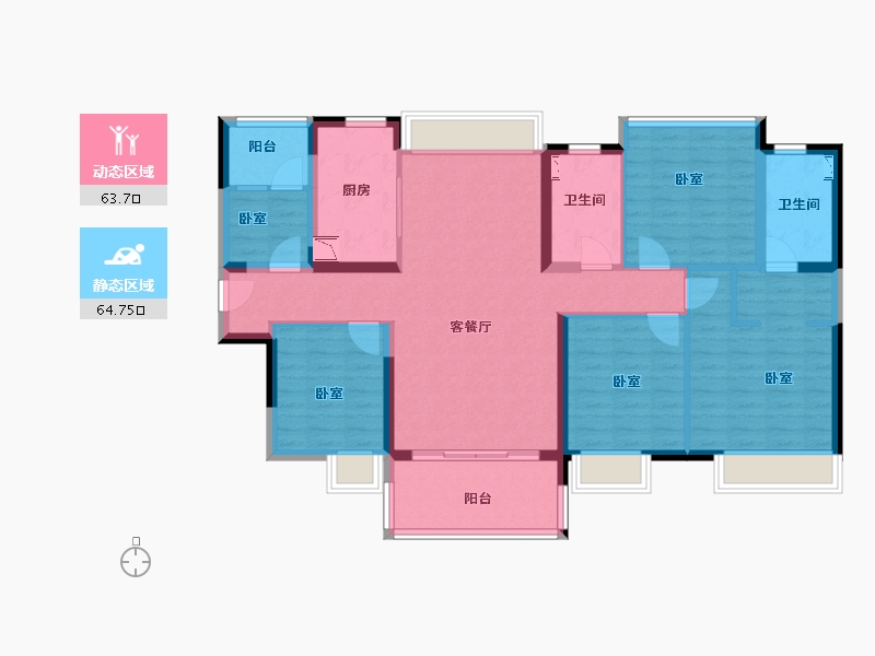 广东省-广州市-华侨城云邸星悦-114.20-户型库-动静分区