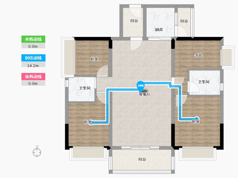 广东省-广州市-星力时代豪庭-106.00-户型库-动静线