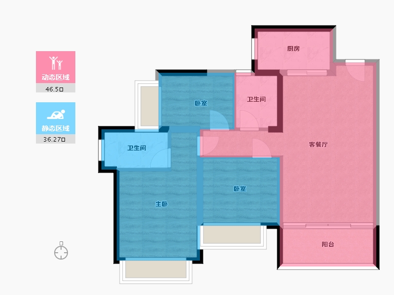 广东省-珠海市-天庆·晋海岸-73.77-户型库-动静分区