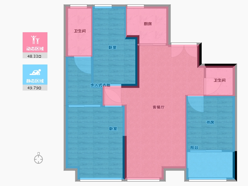 福建省-福州市-大东海中央府-89.01-户型库-动静分区