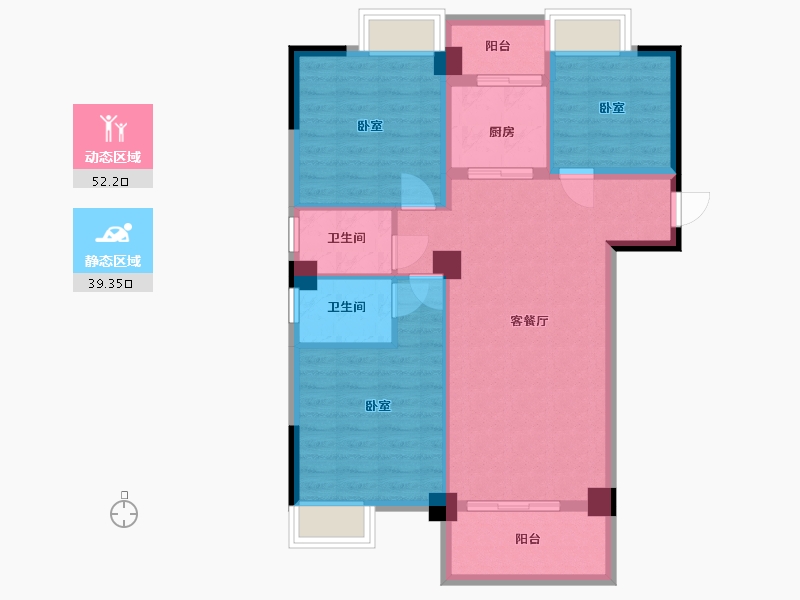 湖北省-武汉市-城市之星-81.38-户型库-动静分区