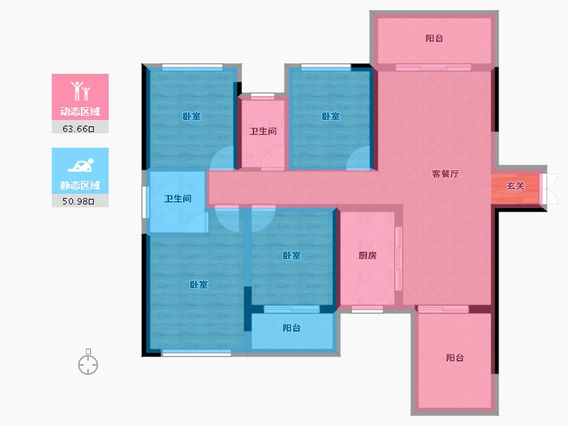 湖南省-衡阳市-鸿运府-101.51-户型库-动静分区