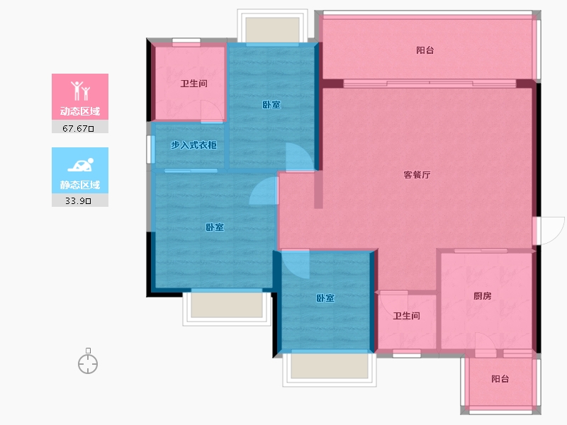 广东省-河源市-河源恒大锦苑-92.00-户型库-动静分区