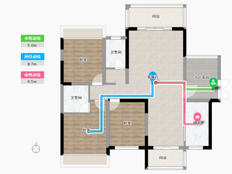 湖南省-娄底市-南苑·上和2期-104.59-户型库-动静线