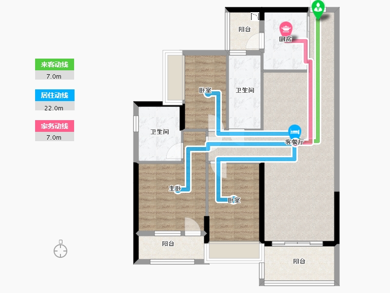 广东省-深圳市-京基御景珑庭住宅-98.10-户型库-动静线