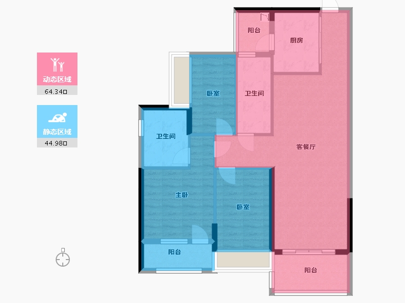 广东省-深圳市-京基御景珑庭住宅-98.10-户型库-动静分区