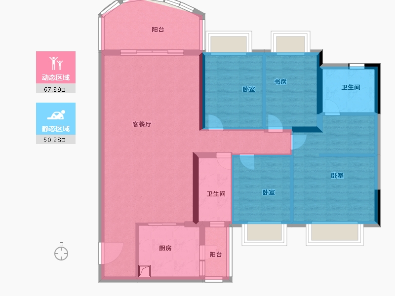 广东省-河源市-河源恒大锦苑-106.00-户型库-动静分区