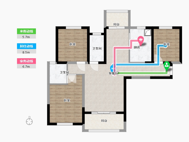 湖南省-长沙市-善化国际-101.01-户型库-动静线