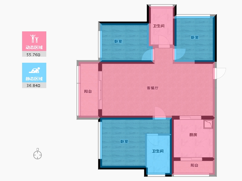 广东省-深圳市-吉祥里-81.56-户型库-动静分区