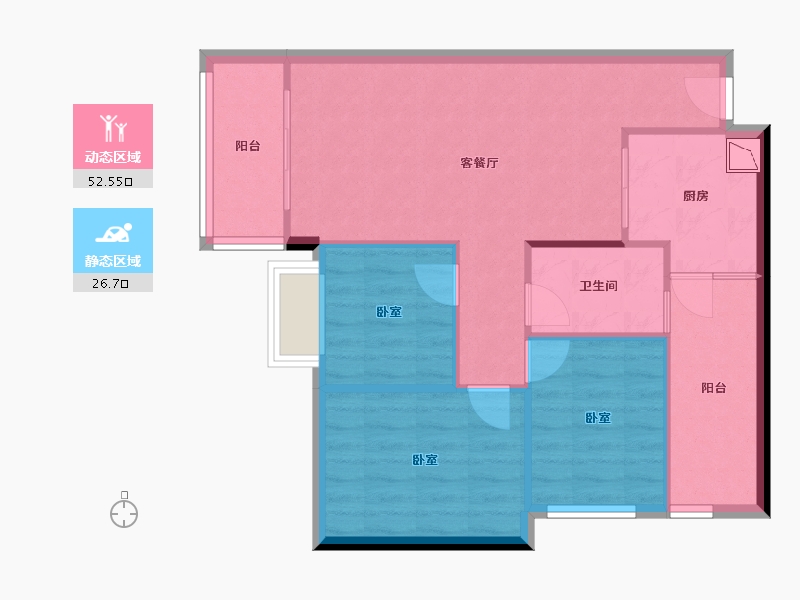 广东省-深圳市-合正观澜汇一期-71.52-户型库-动静分区