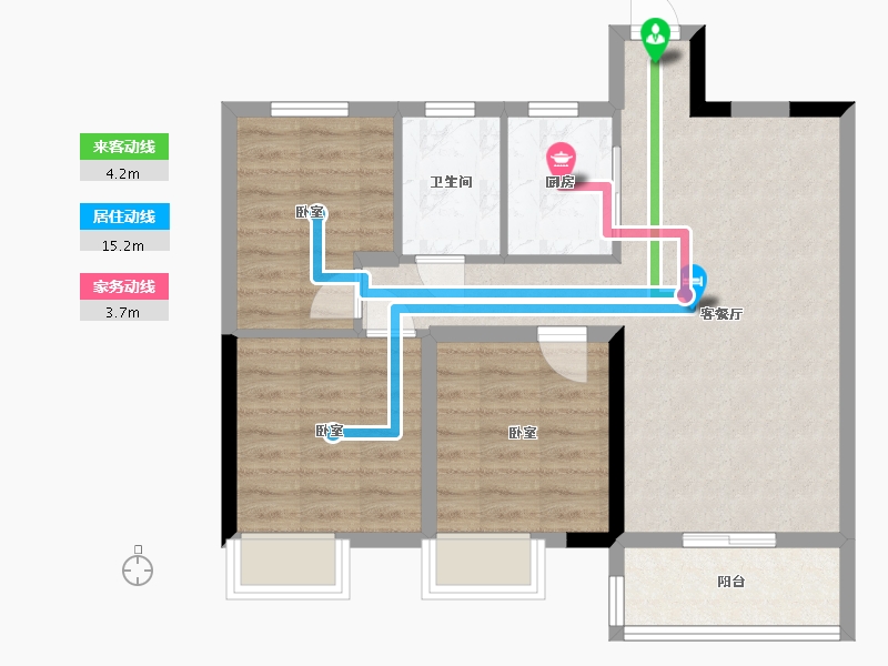 湖北省-武汉市-城市之星-67.11-户型库-动静线