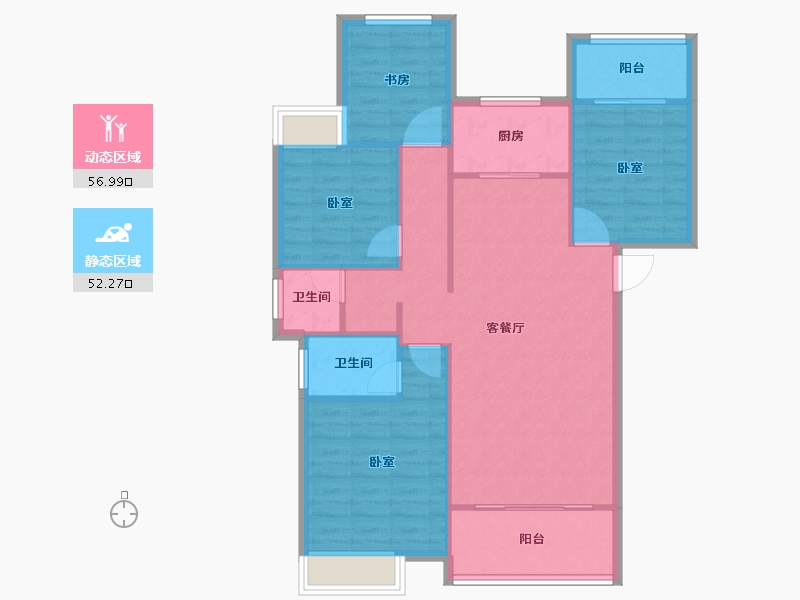 湖南省-怀化市-舞阳尚品星城-99.74-户型库-动静分区