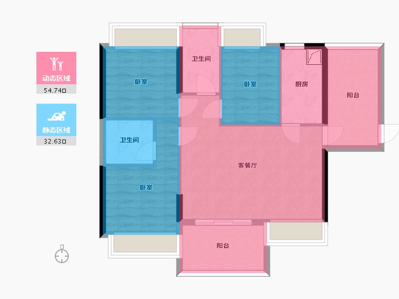 广东省-珠海市-万威雅仕郡-77.99-户型库-动静分区