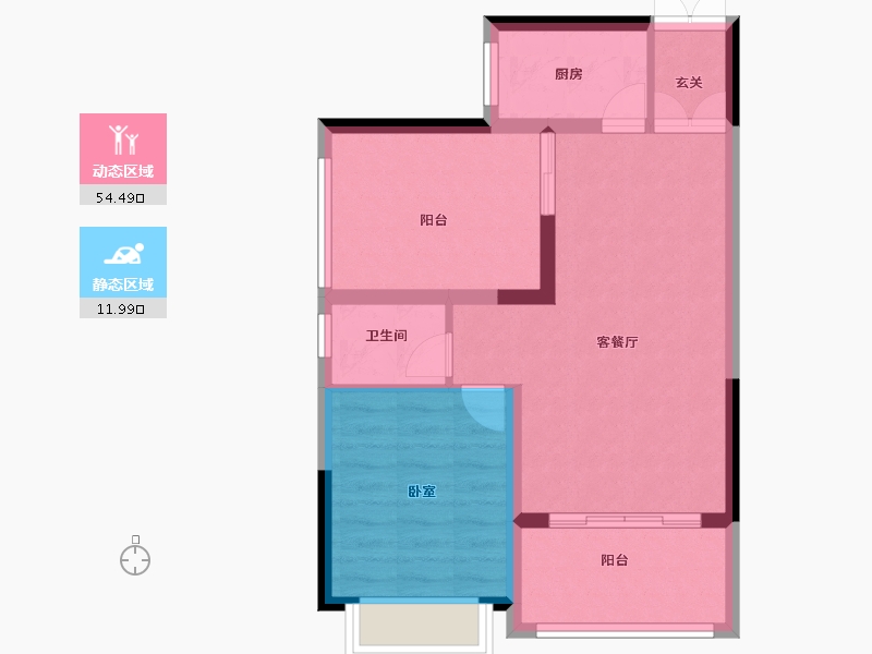 湖南省-娄底市-五江珑悦-59.34-户型库-动静分区