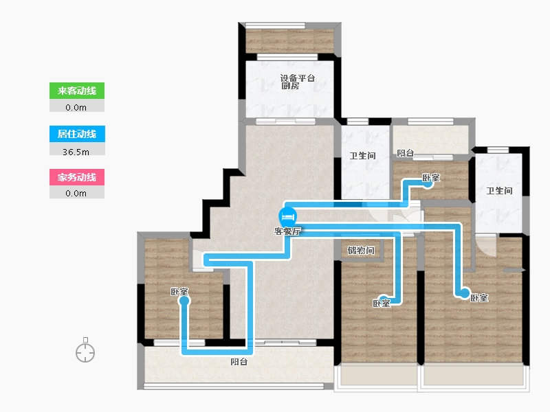 浙江省-温州市-乐虹湾-114.00-户型库-动静线