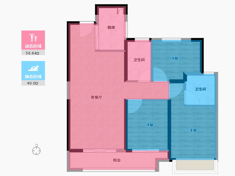 湖南省-长沙市-环球融创会展上东区-86.01-户型库-动静分区