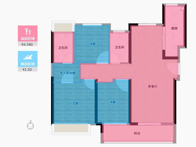 湖南省-长沙市-环球融创会展上东区-99.00-户型库-动静分区