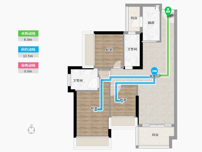 广东省-深圳市-中粮凤凰里-71.00-户型库-动静线