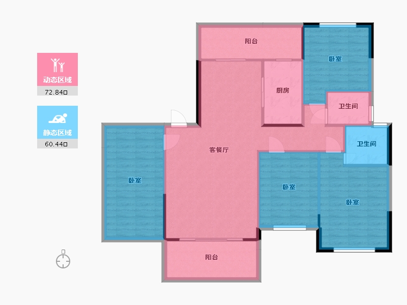 湖南省-衡阳市-长旭·龙熙台-122.43-户型库-动静分区