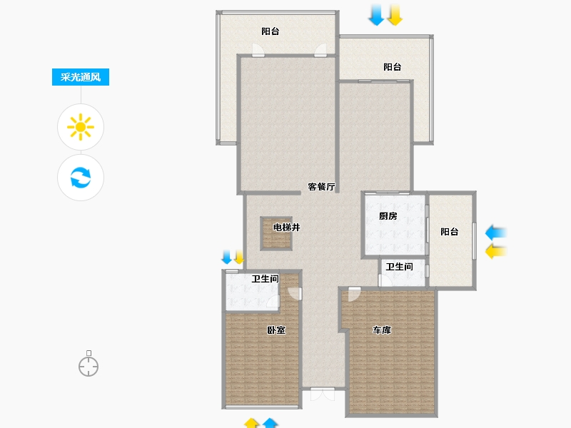 广东省-东莞市-湖景壹号庄园二期-385.51-户型库-采光通风