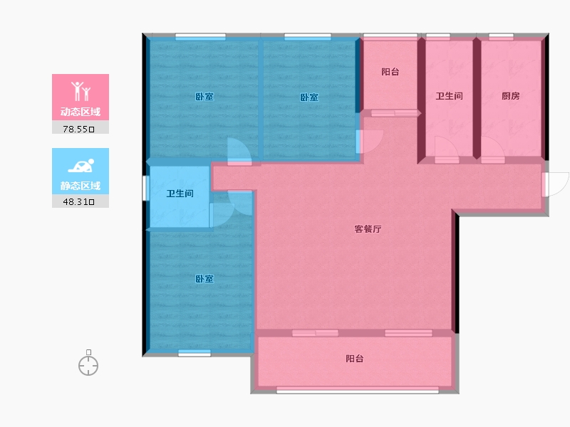 湖南省-长沙市-善化国际-114.29-户型库-动静分区