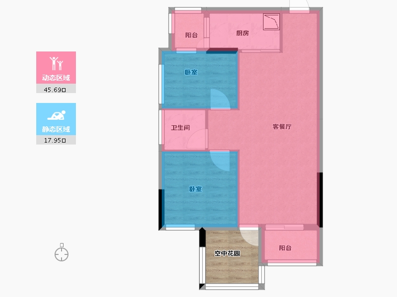 广东省-广州市-嘉美小镇-62.00-户型库-动静分区