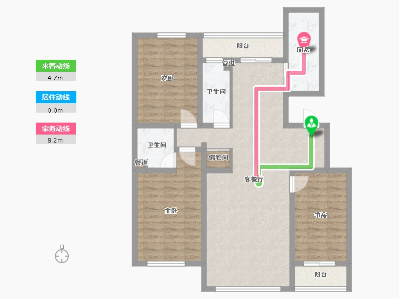 吉林省-长春市-潭泽东南明珠-98.10-户型库-动静线