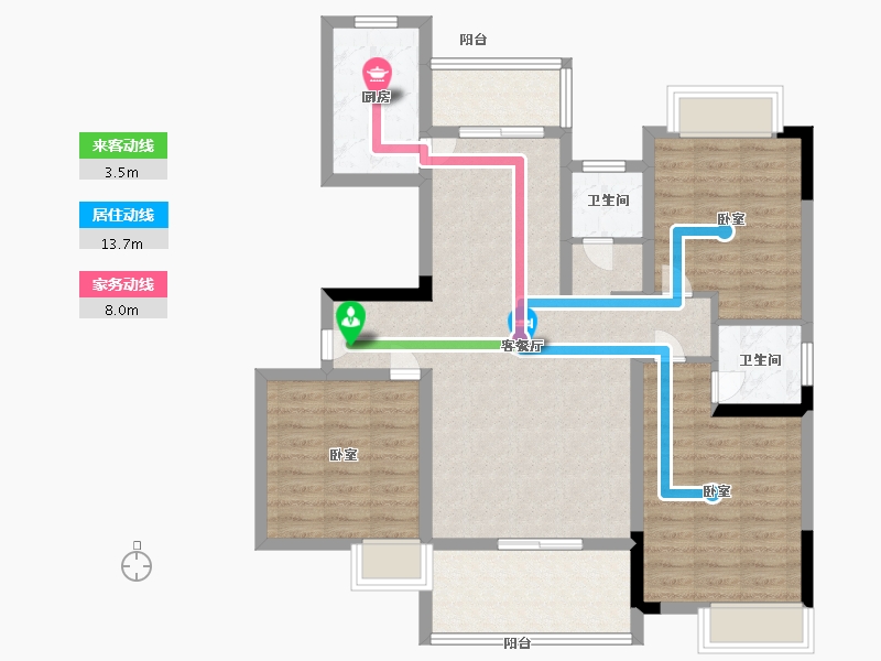 江西省-抚州市-学府新城-96.00-户型库-动静线