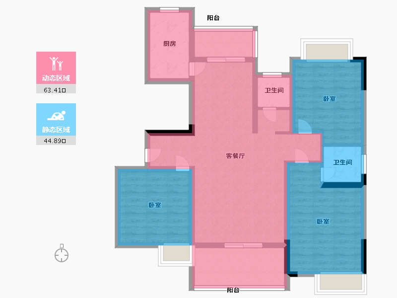 江西省-抚州市-学府新城-96.00-户型库-动静分区