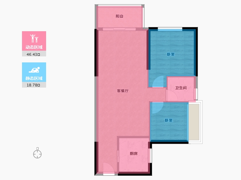 广东省-广州市-星力时代豪庭-58.90-户型库-动静分区