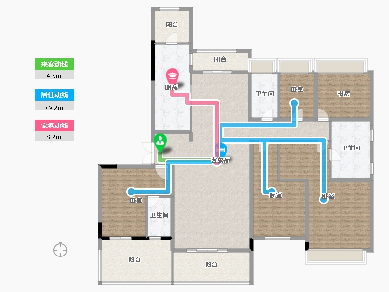 湖北省-孝感市-碧桂园新城华府-226.37-户型库-动静线