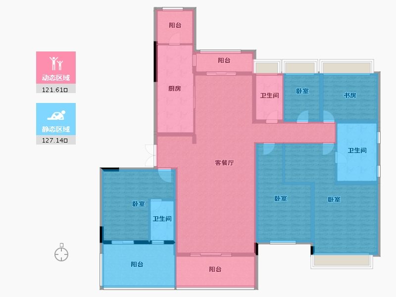 湖北省-孝感市-碧桂园新城华府-226.37-户型库-动静分区