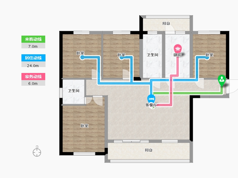 湖南省-长沙市-善化国际-111.87-户型库-动静线