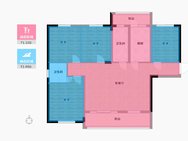 湖南省-长沙市-善化国际-111.87-户型库-动静分区